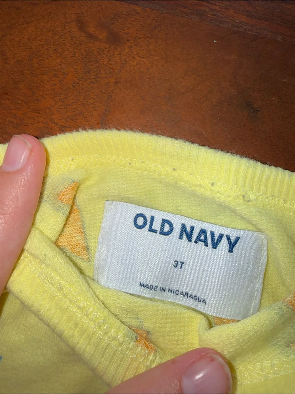 Old Navy Yellow Pullover Sweatshirt‎ with Orange Lightning Bolts